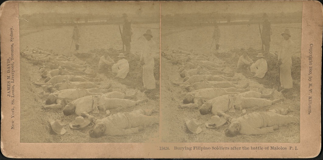 Burying Filipino Soldiers after the Battle of Malolos, P. I.